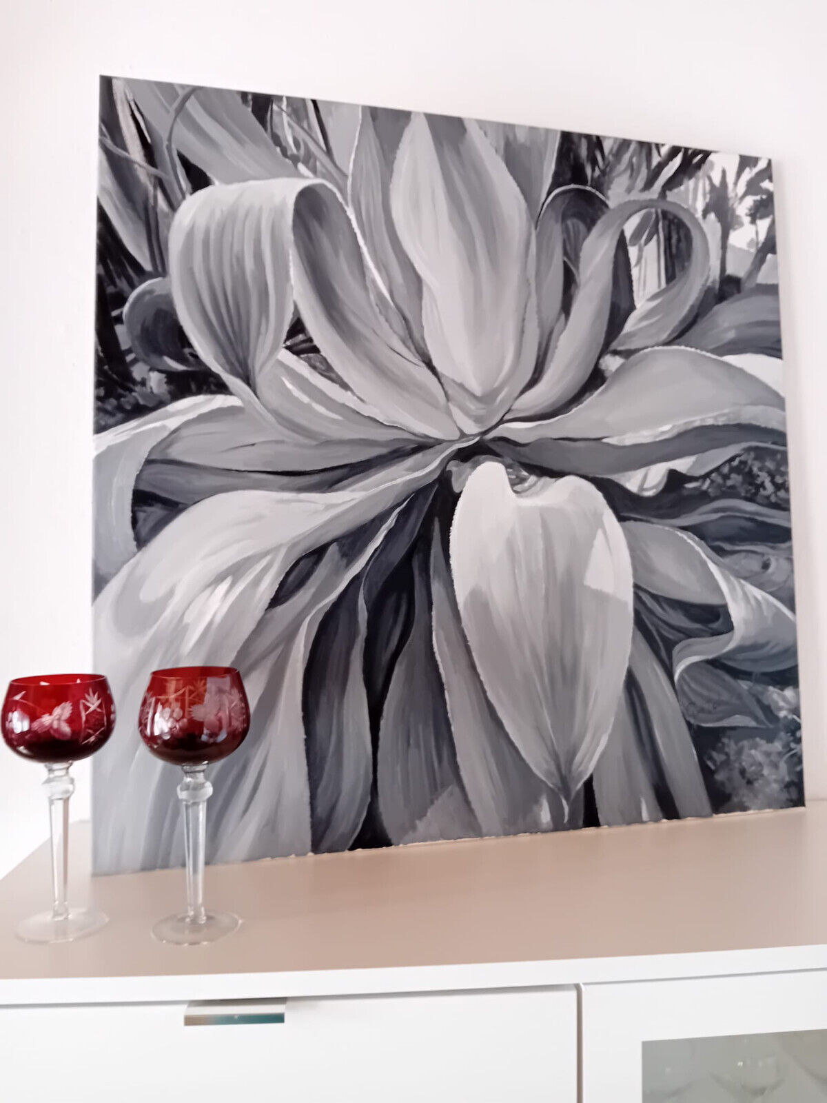 Agave in Monochrom – Zeitlose Eleganz in Schwarz-Weiß