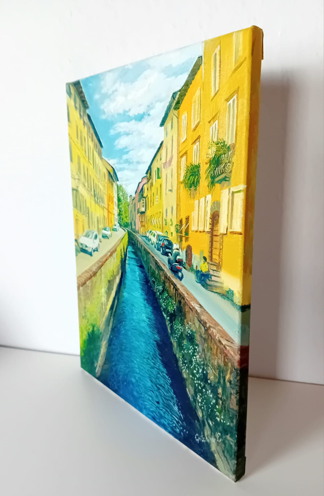 Lucca – Der stille Kanal im Sonnenlicht