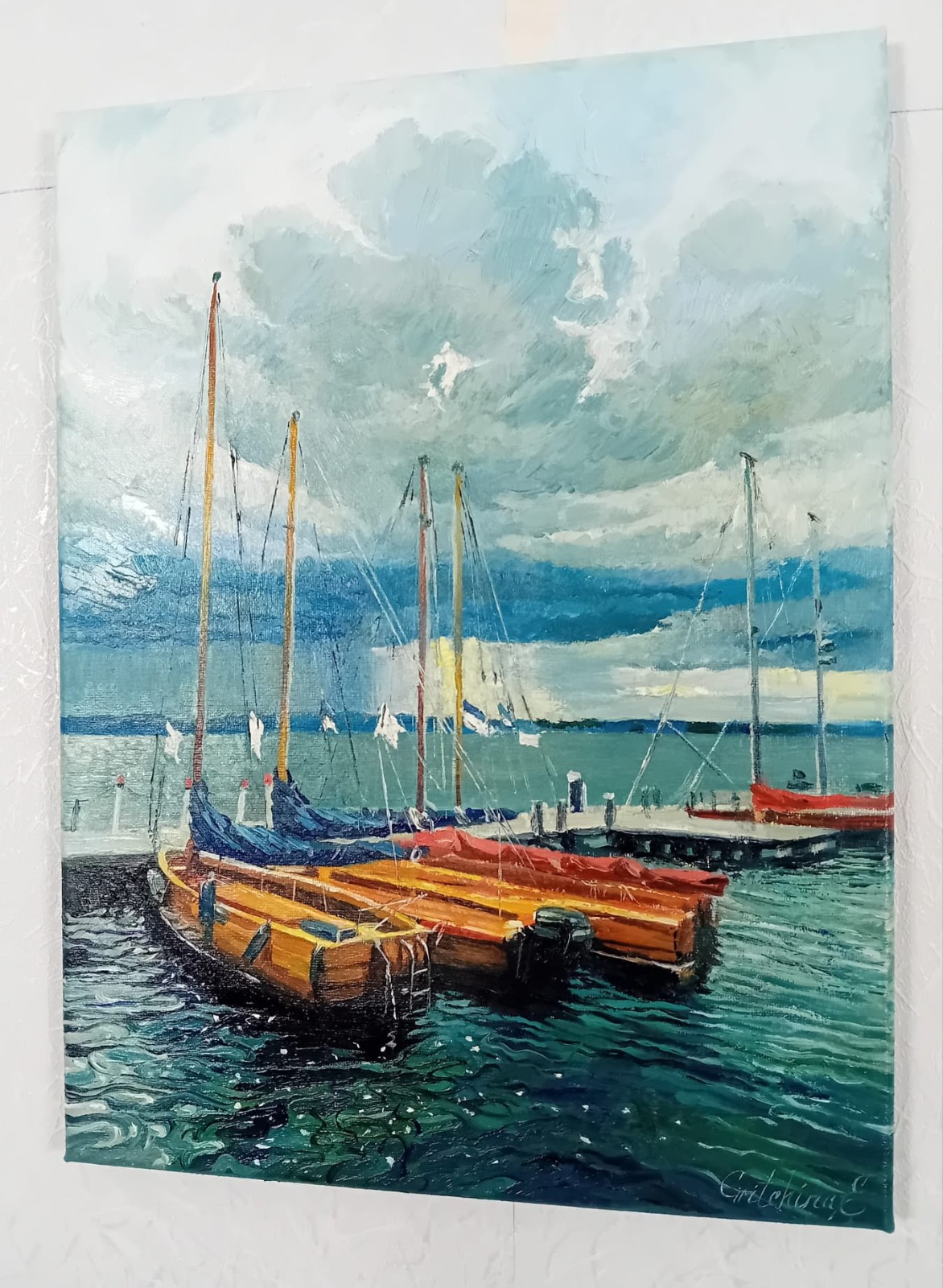 Segelboote im weiten Licht